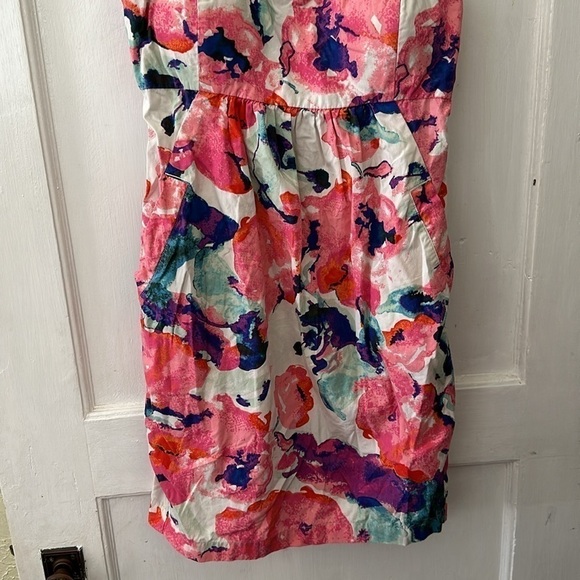 Levi’s Boho Watercolor Floral Sleeveless Mini Dress - Picture 3 of 8